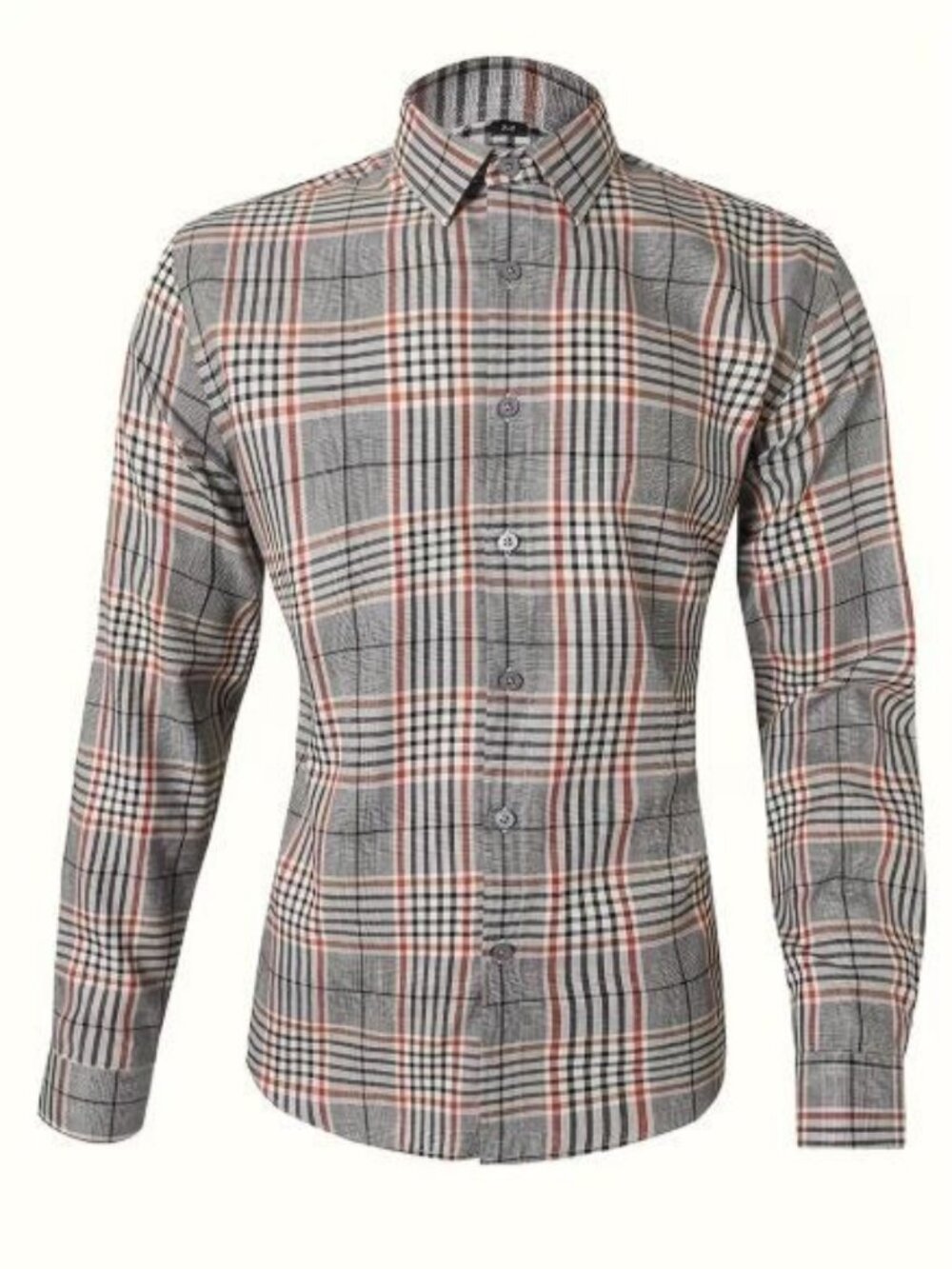 Con.Struct Plaid Button-Down Shirt Size XXXL Burgundy Checkered Pattern Was $79.